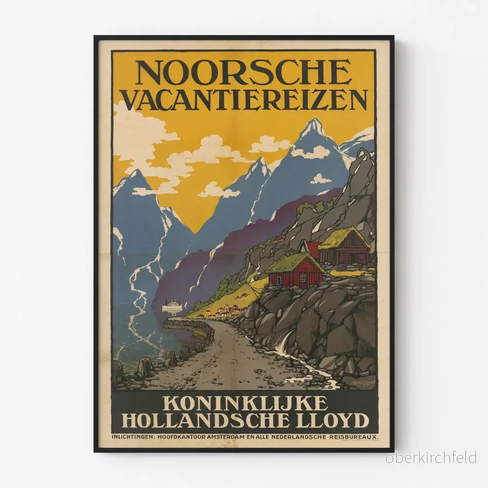 Vintageposter Noorsche Vacantiereizen för bergs- och reseinredning
