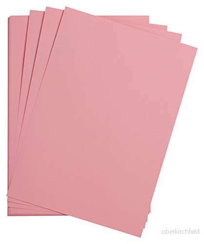 Clairefontaine 975365C förpackning med 25 pysselkartonger Maya, 185 g, DIN A3, 29,7 x 42 cm, 1 pack, ljusrosa 3329689753654