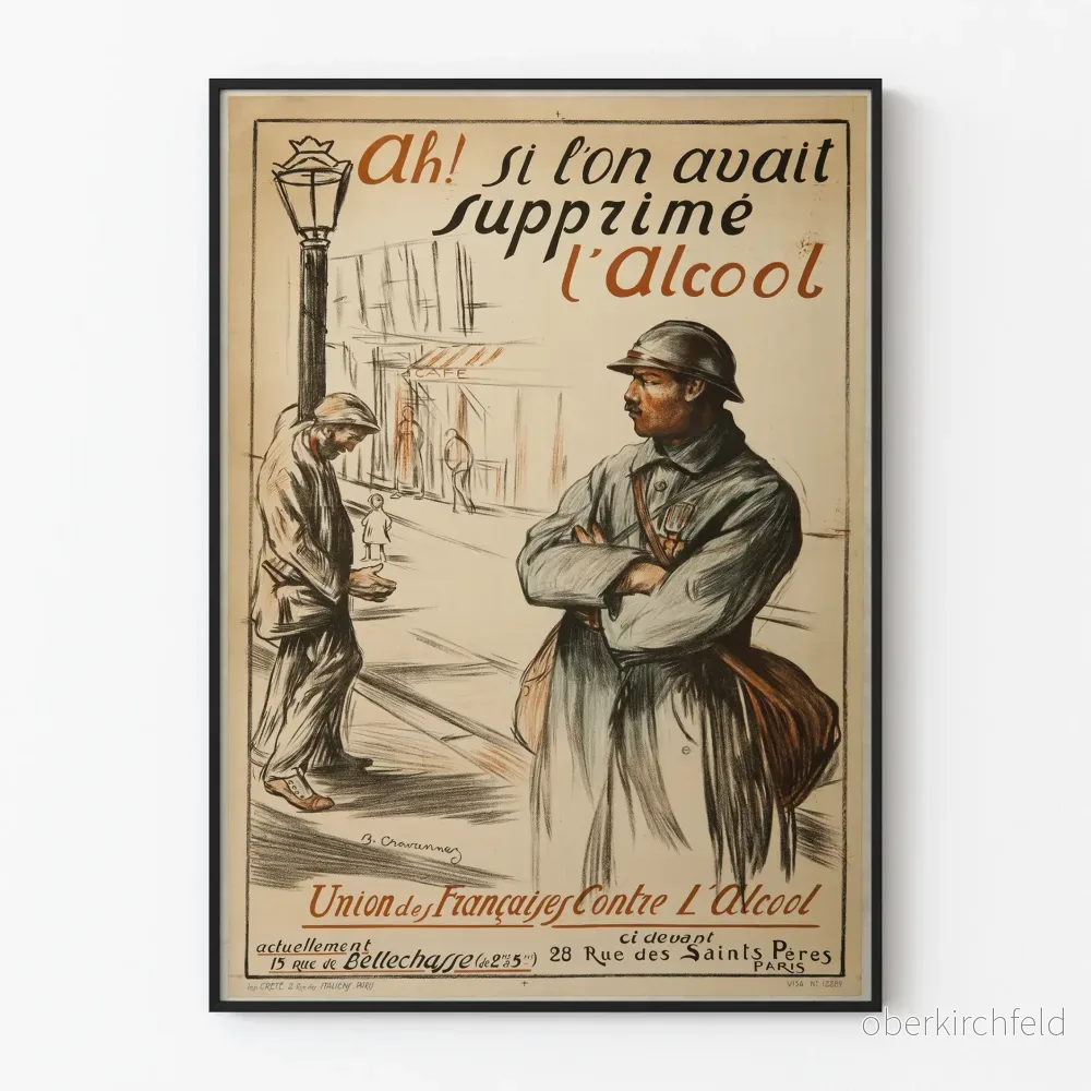 Vintage affisch för kampanj mot alkohol