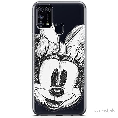 ERT GROUP mobiltelefonfodral för Samsung M31 originalt och officiellt licensierat Disney mönster Minnie 012 optimalt anpassad till formen på mobiltelefonen, gedeeltelijk transparant 5904805476419