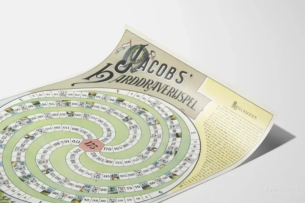 Vintage sällskapsspelsposter Jacobs' Harddraverijspel - Bild 3