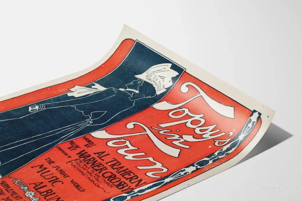 Vintageposter 'Topsy’s in Town' - Retro väggdekoration - Bild 3