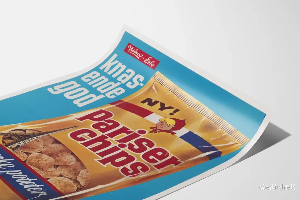 Vintageposter Pariser Chips - Retro väggdekoration för snacks - Bild 3