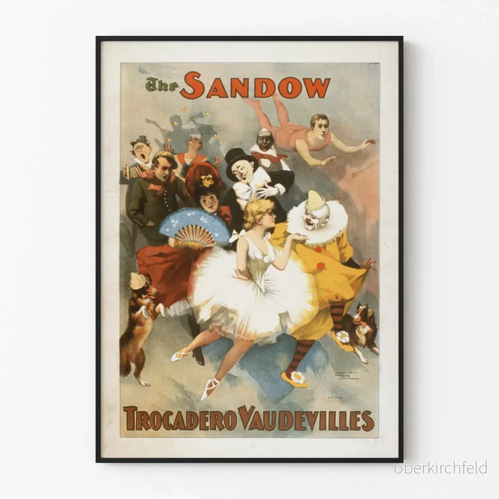 Vintageposter Trocadero Vaudevilles - The Sandow