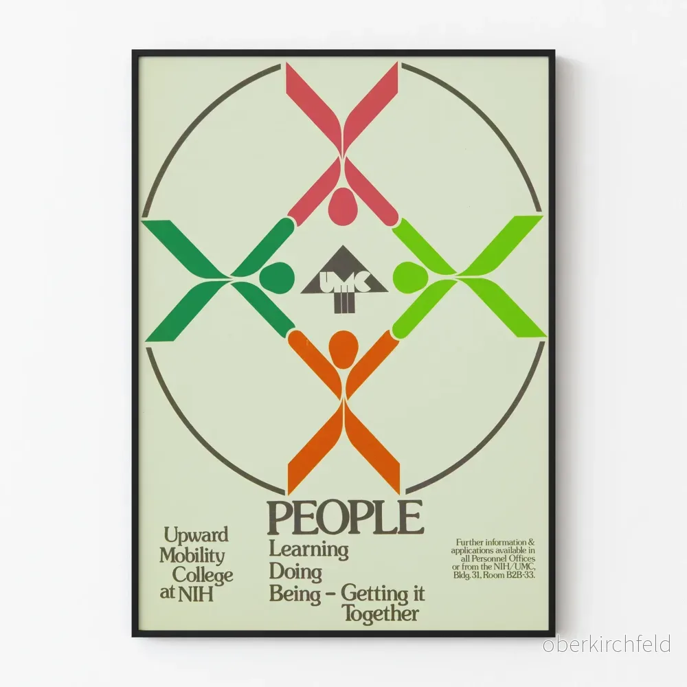 Posters Upward Mobility College vid NIH - Motiverande väggdekoration