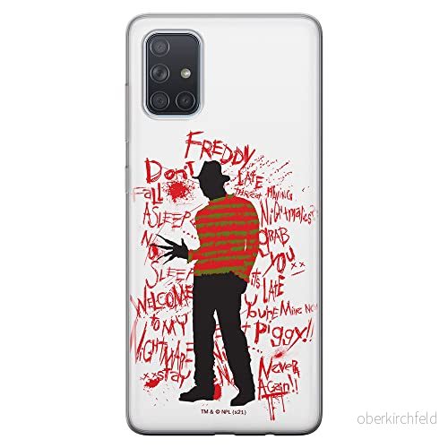 ERT GROUP mobiltelefonfodral för Samsung A71 originalt och officiellt licensierat Horror mönster Nightmare of Elm Street 010 anpassad till formen på mobiltelefonen, fodral tillverkad av TPU plast 5905511092245