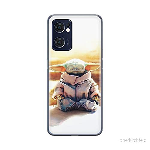 ERT GROUP mobiltelefonfodral för Oppo RENO 7 5G originalt och officiellt licensierat Star Wars mönster Baby Yoda 015 optimalt anpassad till formen på mobiltelefonen, fodral tillverkad av TPU plast 5905511313555