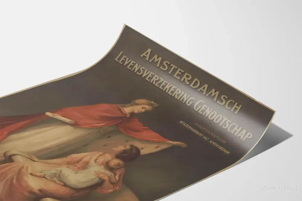Vintageposter av Amsterdamsch Levensverzekering Genootschap för väggdekoration - Bild 3