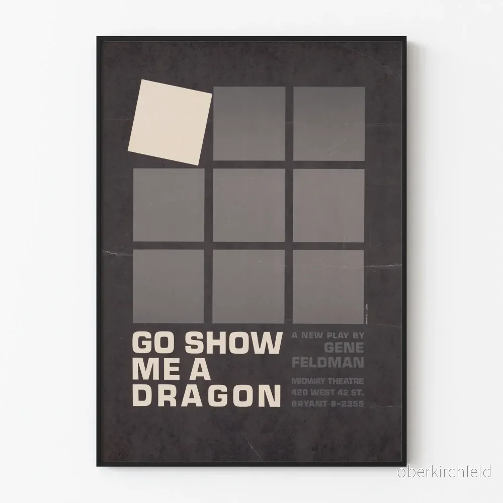 Minimalistisk poster Go Show Me a Dragon av Gene Feldman