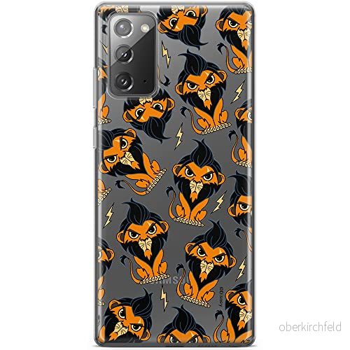 ERT GROUP mobiltelefonfodral för Samsung GALAXY NOTE 20 originalt och officiellt licensierat Disney mönster Scar 002 optimalt anpassad till formen på mobiltelefonen, gedeeltelijk transparant 5905131436566