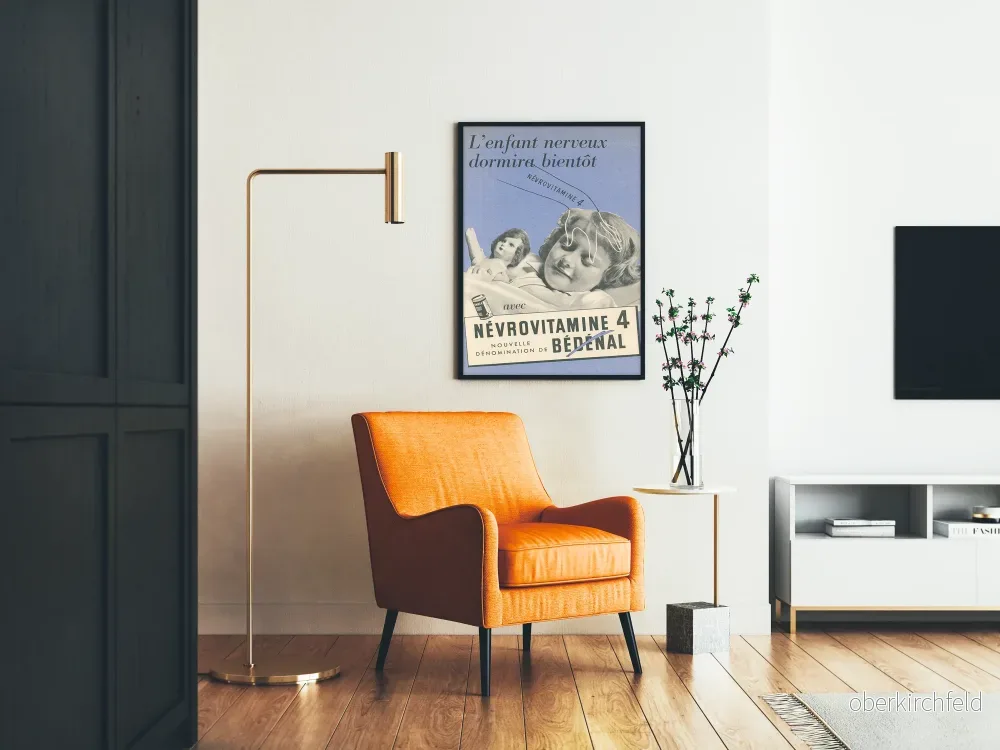 Vintageposter Névrovitamine 4 - Retro barnväggdekoration - Bild 2