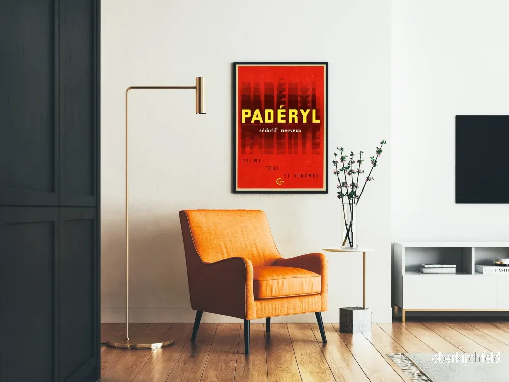 Vintage reklamposter för Padéryl, nervlugnande sedativ - Bild 2