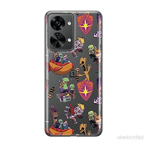 ERT GROUP mobiltelefonfodral för Oneplus NORD 2T 5G originalt och officiellt licensierat Marvel mönster Guardians of the Galaxy 007 anpassad till formen på mobiltelefonen, gedeeltelijk transparant 5905511267100