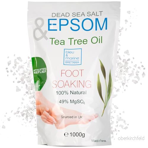 Epsomsalt med Tea Tree Olja För Bad & Fotbad Fräsch Hud Avslappning 1000 g 3701076201038