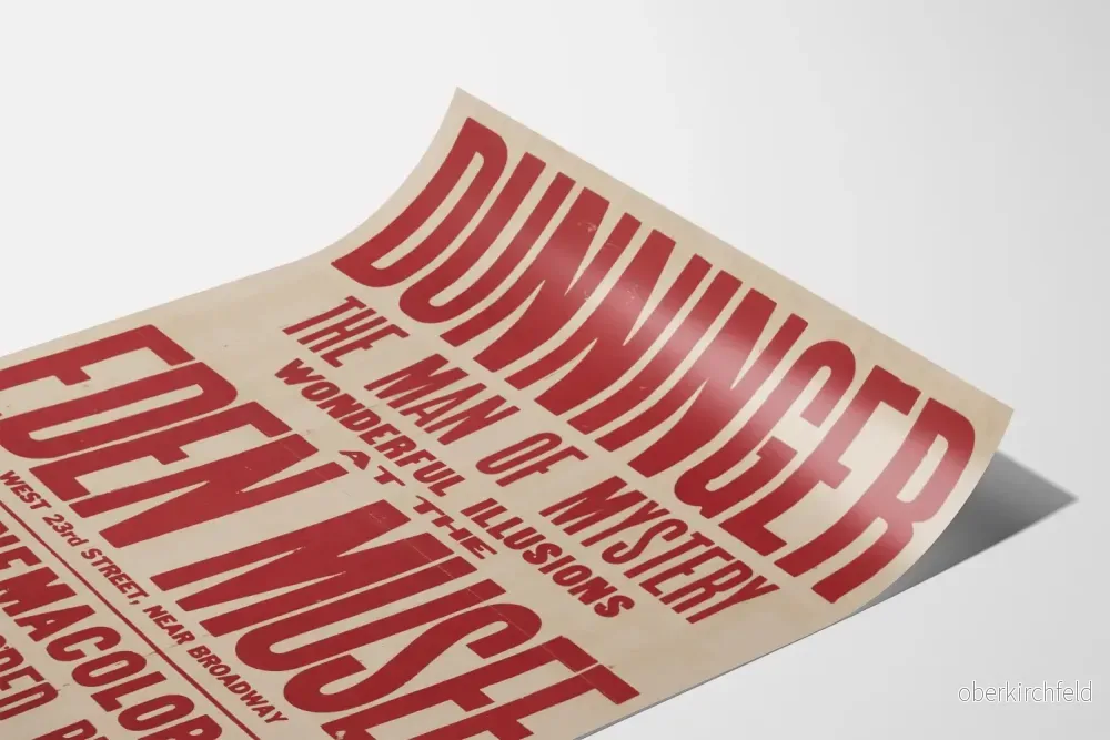 Vintageposter Dunninger Mysterie vid Eden Museum - Bild 3