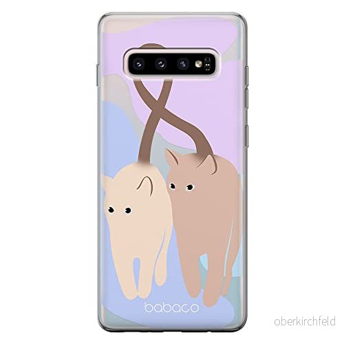ERT GROUP mobiltelefonfodral för Samsung S10 PLUS originalt och officiellt licensierat Babaco mönster Cats 013 optimalt anpassad till formen på mobiltelefonen, gedeeltelijk transparant 5905131087409