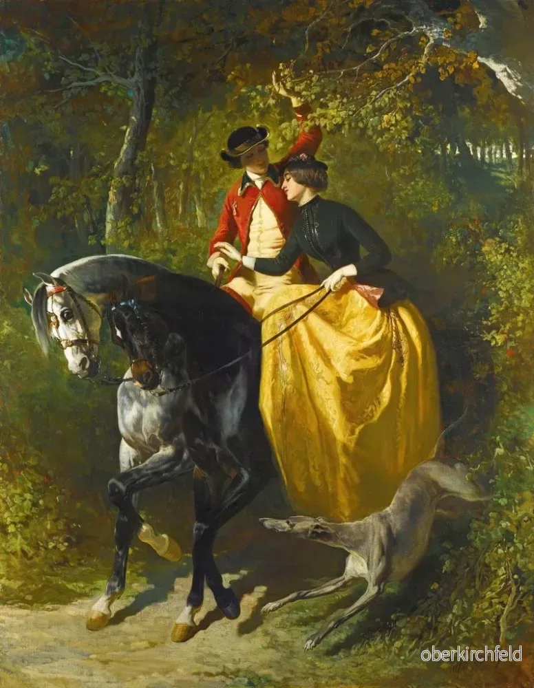 Längd: 60 cm, Höjd: 45 cm - Alfred de Dreux | Konsttryck - Bild 2