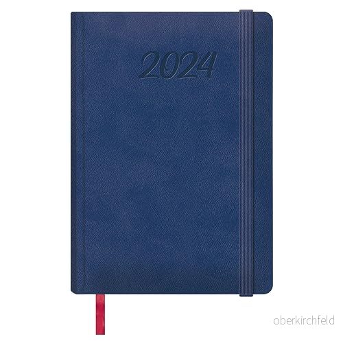 Dohe Agenda 2024 Dag Sida Storlek: 15x21 cm (A5) 336 sidor Sömnad bindning Inbunden Färg Blå Manau modell 8421938127621