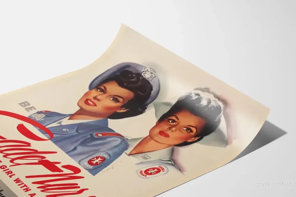 Vintageposter Be a Cadet Nurse för väggdekoration - Bild 3