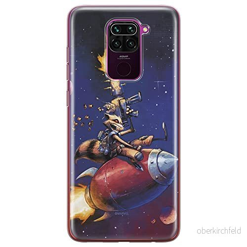 ERT GROUP mobiltelefonfodral för Xiaomi REDMI NOTE 9 originalt och officiellt licensierat Marvel mönster Rocket 007 optimalt anpassad till formen på mobiltelefonen, fodral tillverkad av TPU plast 5903040330104