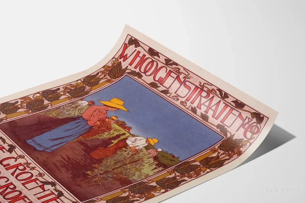 Vintage affisch av jordbruks skörd i art nouveau-stil - Bild 3