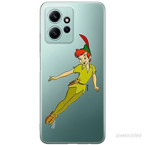 ERT GROUP mobiltelefonfodral för Xiaomi REDMI NOTE 12 4G originalt och officiellt licensierat Disney mönster Peter Pan 001 optimalt anpassad till formen på mobiltelefonen, gedeeltelijk transparant 5905511945947