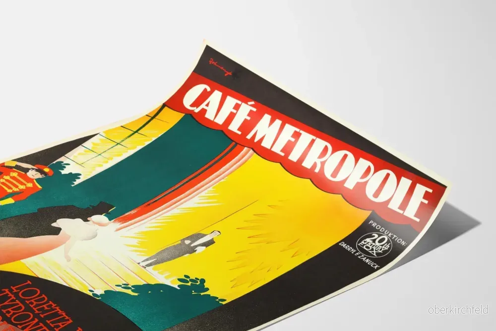 Vintageaffisch Café Métropole Väggdekoration Art Déco - Bild 3