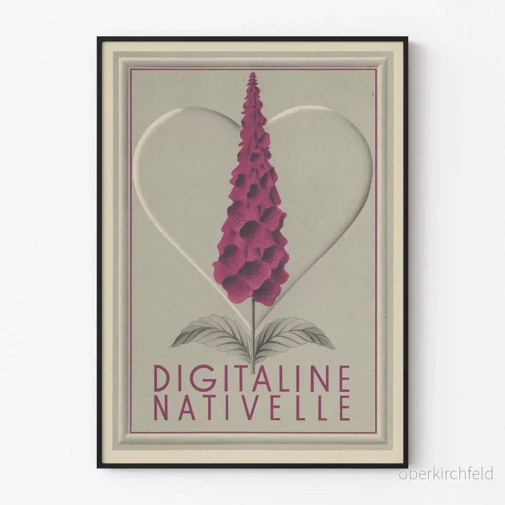 Vintageposter Digitaline Nativelle - Botanisk Väggdekoration