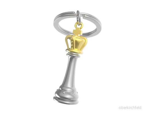 METALMORPHOSE nyckelring för schackpjäser MTM240 01, Silver, guld, Taille unique, Samtida 5404006044030