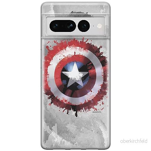 ERT GROUP mobiltelefonfodral för Google PIXEL 7 PRO originalt och officiellt licensierat Marvel mönster Captain America 019 anpassad till formen på mobiltelefonen, fodral tillverkad av TPU plast 5905795163853
