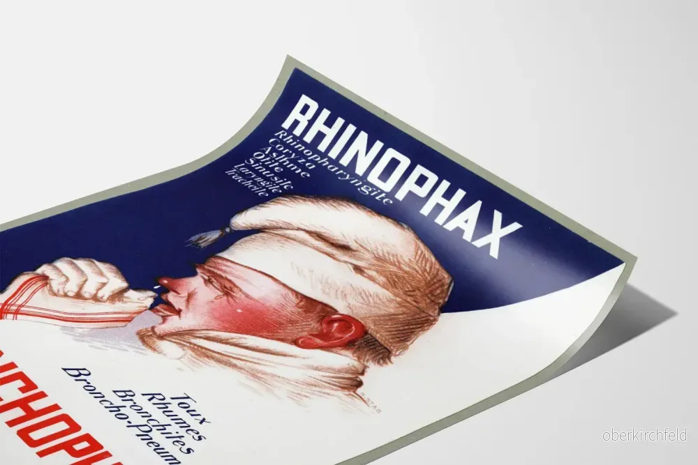 Vintageposter Rhinophax Bronchophax för medicinsk väggdekoration - Bild 3