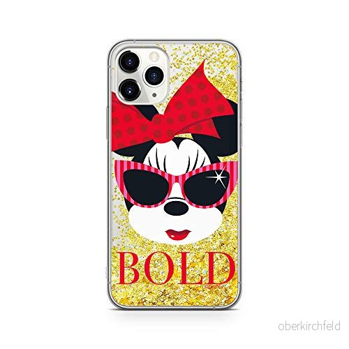 ERT GROUP mobiltelefonfodral för Apple Iphone 11 PRO MAX originalt och officiellt licensierat Disney mönster Minnie 045 Vit optimalt anpassad till formen på mobiltelefonen, med glitter overflow effekt 5903537000909