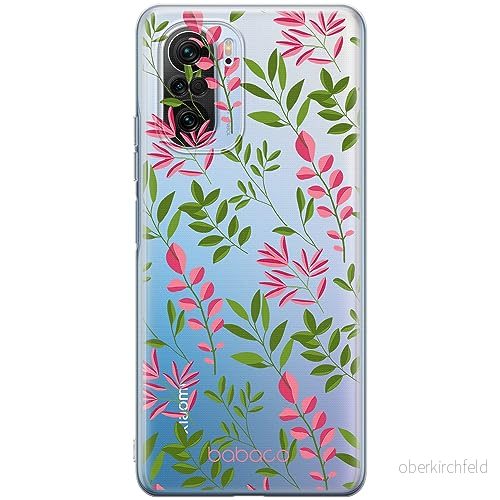ERT GROUP mobiltelefonfodral för Xiaomi MI 11i/ REDMI K40/K40 PRO/POCO F3/ F3 PRO originalt och officiellt licensierat Babaco mönster Plants 013, gedeeltelijk transparant 5905511884352