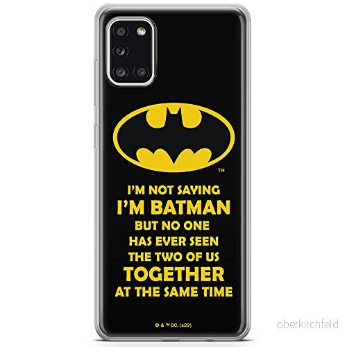 ERT GROUP mobiltelefonfodral för Samsung A31 originalt och officiellt licensierat DC mönster Batman 053 optimalt anpassad till formen på mobiltelefonen, fodral tillverkad av TPU plast 5905131551542