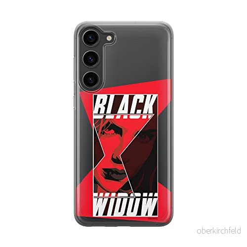 ERT GROUP mobiltelefonfodral för Samsung S23 originalt och officiellt licensierat Marvel mönster Black Widow 012 optimalt anpassad till formen på mobiltelefonen, gedeeltelijk transparant 5905511433963