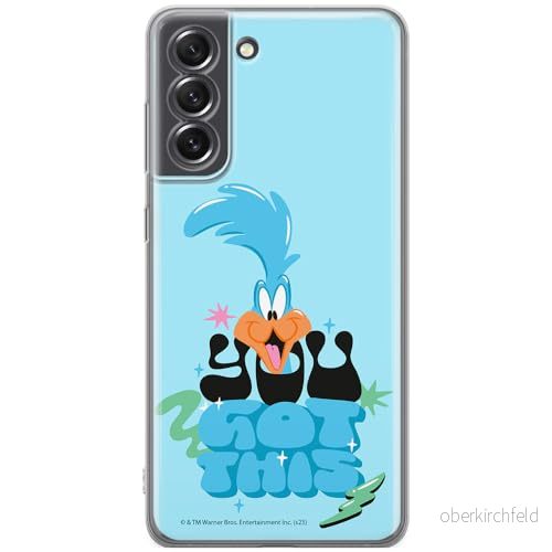 ERT GROUP mobiltelefonfodral för Samsung S21 FE originalt och officiellt licensierat Looney Tunes mönster Roadrunner 003 anpassad till formen på mobiltelefonen, fodral tillverkad av TPU plast 5905795126469