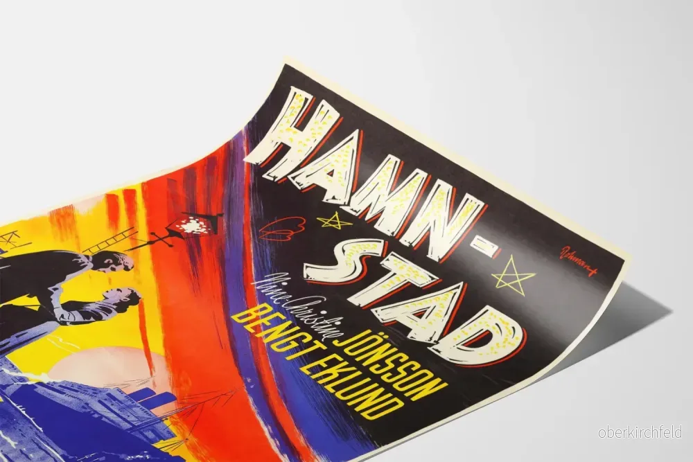 Vintageposter Hamnstad - Retro filmväggdekoration - Bild 3