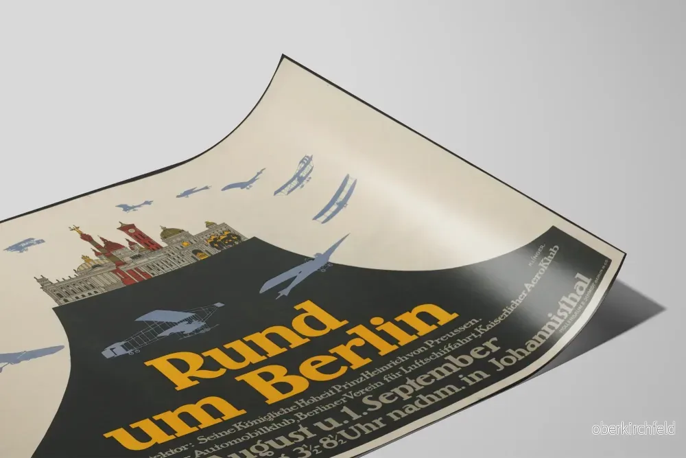 Vintageposter Runt om Berlin - Väggdekoration Luftfart och Stad - Bild 2