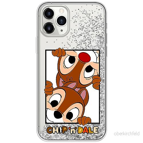 ERT GROUP mobiltelefonfodral för Apple Iphone 11 PRO MAX originalt och officiellt licensierat Disney mönster Chip & Dale 005, med glitter overflow effekt 5905795023034