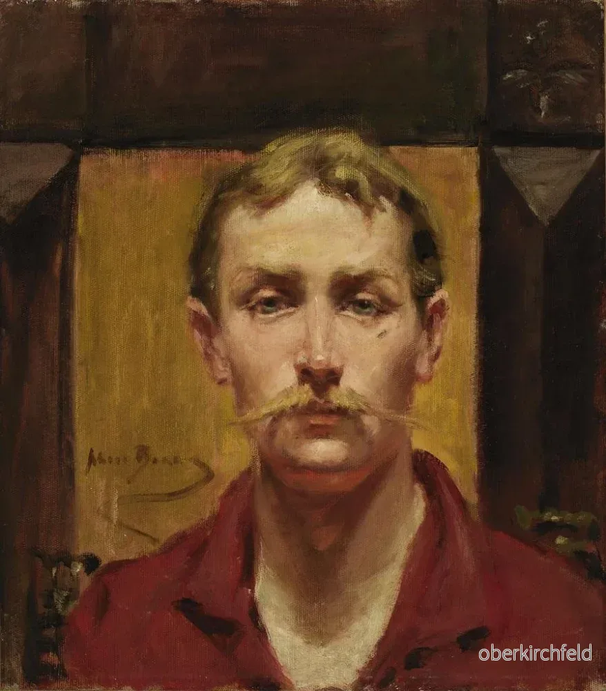 Målning av en blond man - Alice Pike Barney | Konsttryck - Bild 2