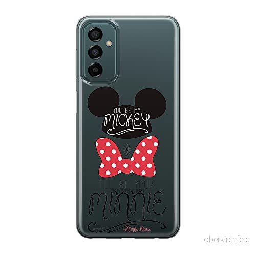 ERT GROUP mobiltelefonfodral för Samsung M13 4G/M23 5G/F23 originalt och officiellt licensierat Disney mönster Mickey & Minnie 004 anpassad till formen på mobiltelefonen, gedeeltelijk transparant 5905511377564