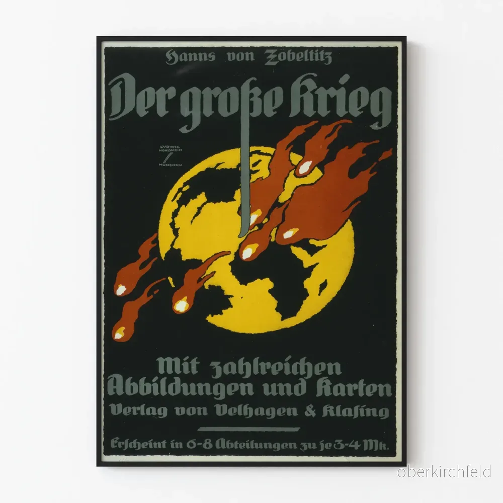 Vintageposter Der Große Krieg - Grafisk väggdekoration