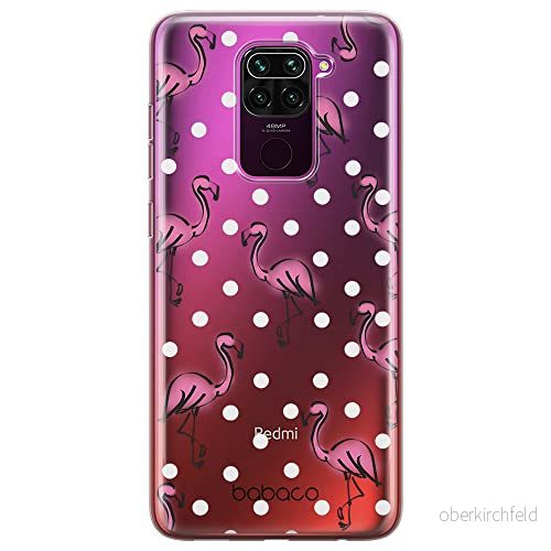 ERT GROUP mobiltelefonfodral för Xiaomi REDMI NOTE 9 originalt och officiellt licensierat Babaco mönster Flamingo 003 optimalt anpassad till formen på mobiltelefonen, gedeeltelijk transparant 5904805409592