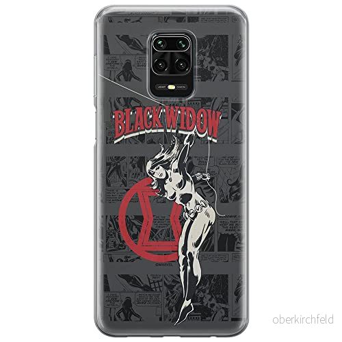 ERT GROUP mobiltelefonfodral för Xiaomi REDMI NOTE 9 PRO/ 9S originalt och officiellt licensierat Marvel mönster Black Widow 006 anpassad till formen på mobiltelefonen, fodral tillverkad av TPU plast 5903040321782