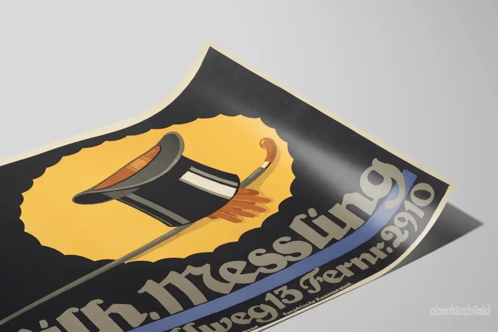 Vintageposter av Wilh. Messling med hög hatt och käpp - Bild 2