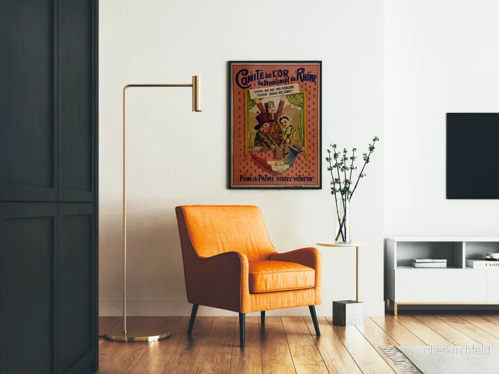 Vintageposter från Comité de l'Or Rhône - Töm våra skåp för att rädda våra barn - Bild 2
