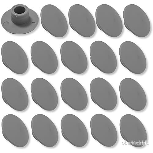 cyclingcolors 20 x skruvlock för skruvar 3,6 12 2,5 mm plast möbelskydd PZ, grå 3701260886485