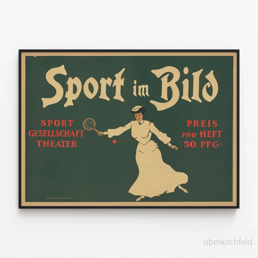 Vintage sportposter i bild – sportig och konstnärlig väggdekoration