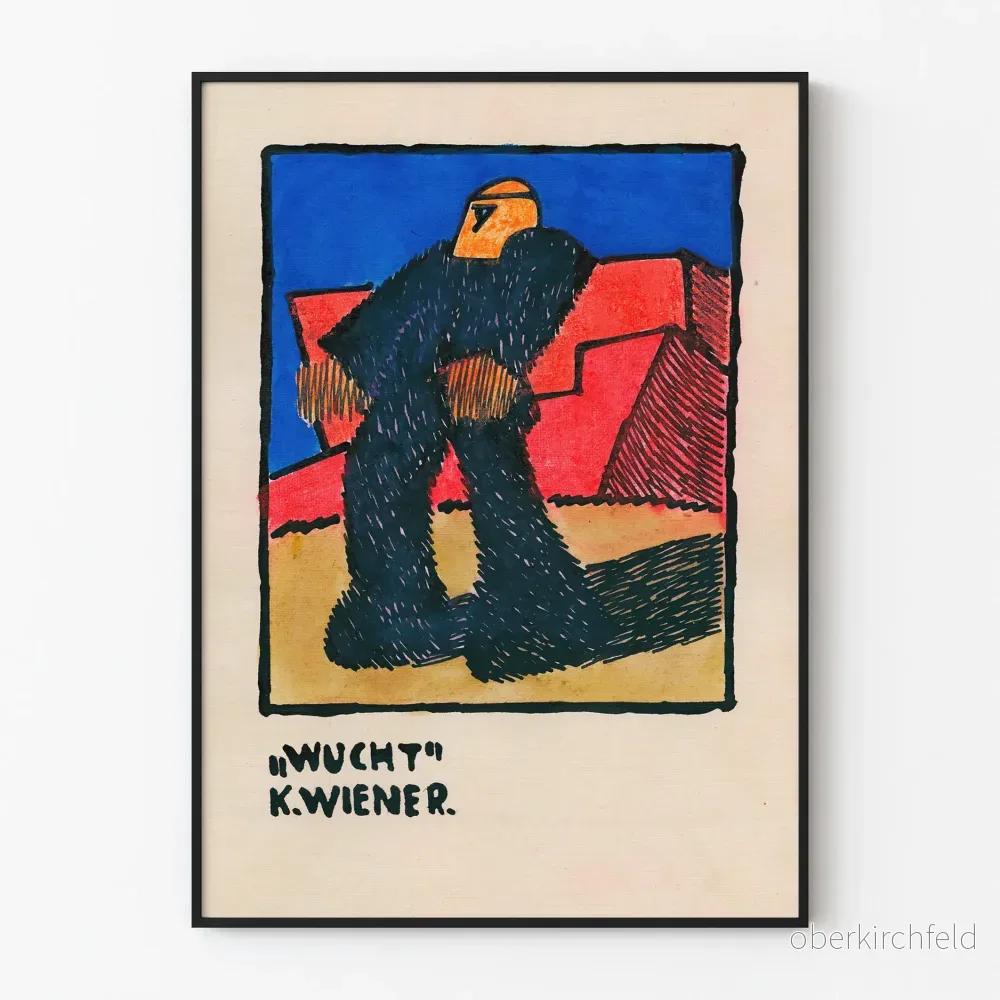 Wuchtposter av K. Wiener - Modern expressionistisk illustration