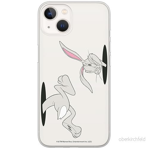 ERT GROUP mobiltelefonfodral för Iphone 13 MINI originalt och officiellt licensierat Looney Tunes mönster Bugs 016 optimalt anpassad till formen på mobiltelefonen, fodral tillverkad av TPU plast 5905795079710